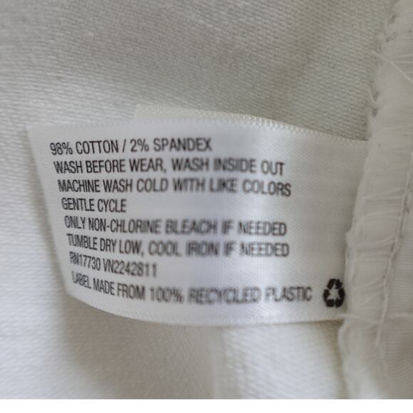 NEW White Jean Skirt with Side Pockets - Picture 6 of 6